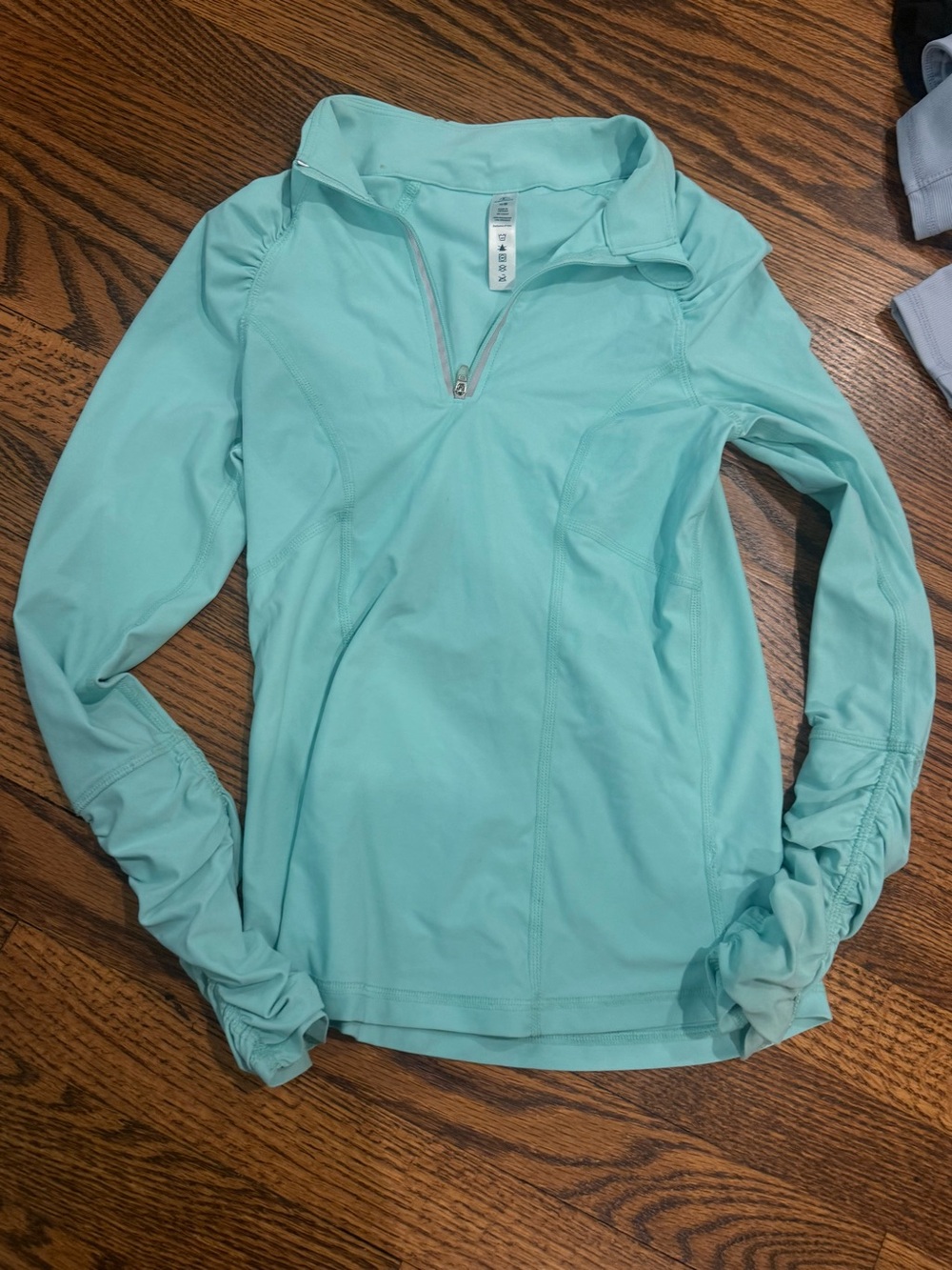 Girls Mint Quarter-Zip Active Top